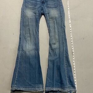 Ralph Lauren Blue Flare Wide Leg Jeans